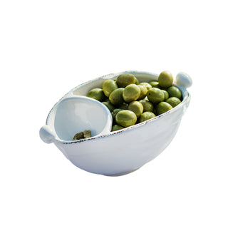 Lastra White Two-Part Olive Bowl - La Cuisine