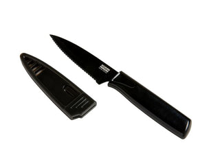 Paring Knife Colori Serrated - Black - La Cuisine