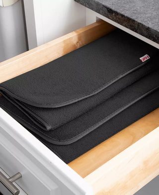 Dish Drying Mat, Black Set/2