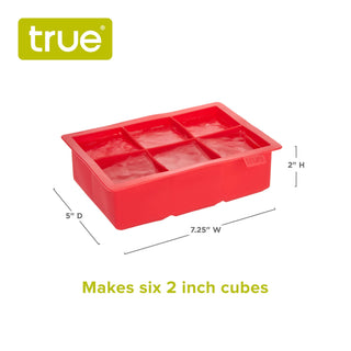 Colossal Silicone 2" Ice Cube Tray - Gray or Red: Gray - La Cuisine