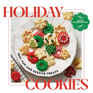 Image of Good Housekeeping Holiday Cookies cookbook by Penguin Random House LLC, featuring festive cookie images on the cover.