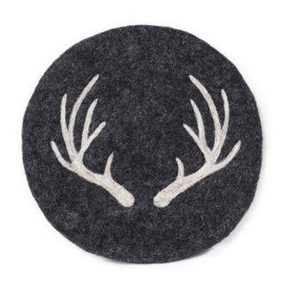 Stag Horn Trivet-Charcoal-8"D - La Cuisine