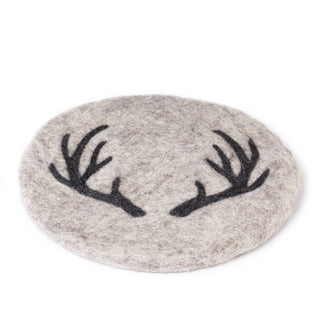 Stag Horn Trivet-Oatmeal-8"D - La Cuisine