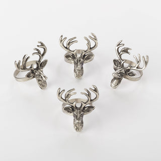 Reindeer Design Napkin Ring: Gold