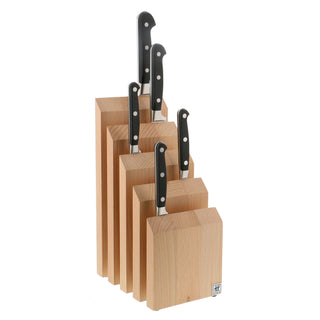 Beechwood Upright Italian Magnetic Knife Block