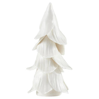 Handmade Christmas Trees, White Ceramic Set/2