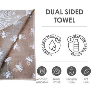 Dandelions - Dual Sided Hand Towel- Microfiber Kitchen Towel - La Cuisine