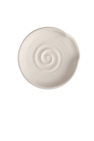 Pottery Spoon Rest, Cream - La Cuisine