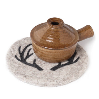 Stag Horn Trivet-Oatmeal-8"D - La Cuisine
