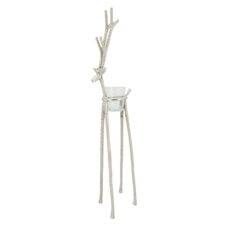 Reindeer Votive Holder: Silver / 14"