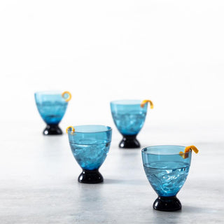 Gala Cornflower Blue Lowball Cocktail, Set/4 - La Cuisine