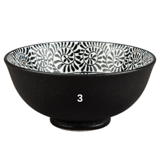 Bellissimo Bowls, Black & White Assorted - Sold Individually