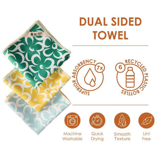 Daisy - Dual Sided Dishcloth - Wash Cloth - Mini Towels - La Cuisine