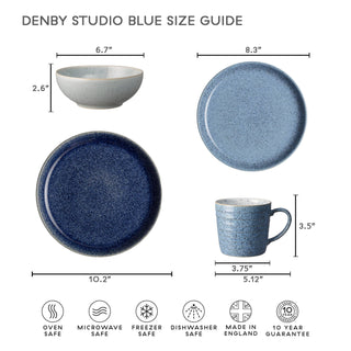 Studio Blue Ridged Coffee Mugs, Set/2