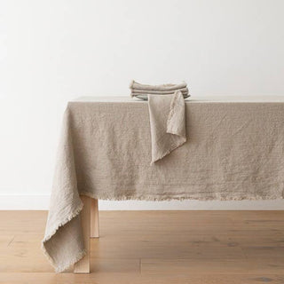 Linen Napkin Terra Fringe, Natural - La Cuisine