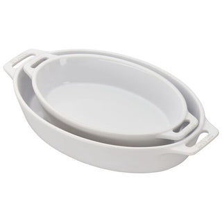 Oval Ceramic Baking Dish Set, Set/2 - La Cuisine