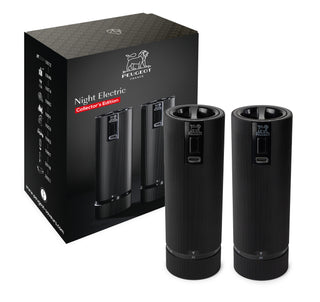 Night Electric Gift Set,  Line Electric Salt and Pepper Mills - La Cuisine