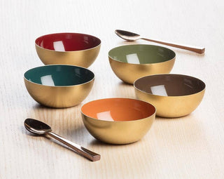 Mini Enamel Bowl-Moss Green-4"D