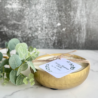 3 Wick Modern Gold Bowl, 10 oz - La Cuisine