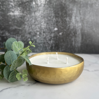 3 Wick Modern Gold Bowl, 10 oz - La Cuisine