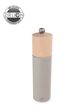 Manual Salt Mill in Beech Wood, Pebble Grey, 21cm - 8in - La Cuisine