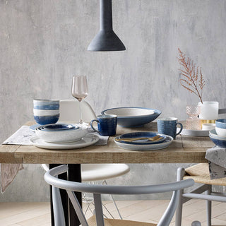 Studio Blue Cobalt and Pebble Ridged Coffee Mug - La Cuisine