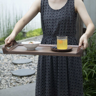 Gohobi Black Walnut Solid Wood Tea Tray - La Cuisine