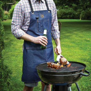 Outset Blue Denim Griller's Apron, 27" x 33" - La Cuisine