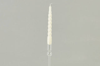 Lacquered Twisted Taper Candles, Cream,  Set/6 - La Cuisine
