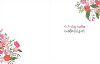Anniversary Greeting Card - Charming Flower Vase - La Cuisine