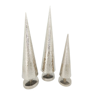 Two-Tone Tree Figurine: Silver / 19"