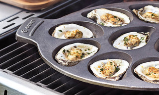 Outset Cast Iron Oyster Grill Pan, 12 Cavities - La Cuisine