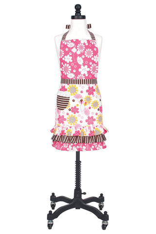 KAF Home 100% Cotton Hostess Chef's Apron - Kids: Bloomers - La Cuisine