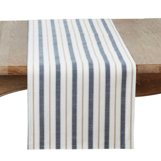 Modern Striped Table Runner: Blue / 16"x72"