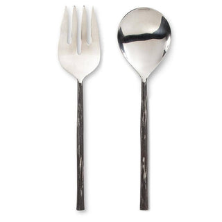 Rustic Black Salad Servers - 11"L - La Cuisine