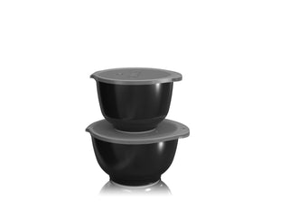 Black Margrethe Bowl Set/2L & 3L bowls & lids