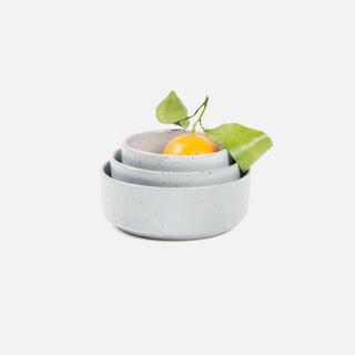 Marcus Nesting Bowl, White Salt Glaze, (Set of 3) - La Cuisine
