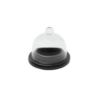 Marcus Round Butter Dish, Black Glaze - La Cuisine