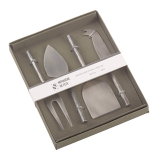 Stainless Steel Cheese Set - Silver, Set/4