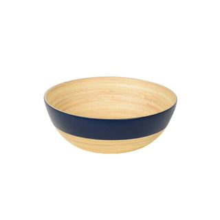 Shallow Two-Tone Bamboo Bowl in "Dark Blue", Medium - La Cuisine