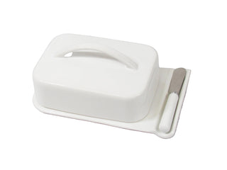 Porcelain Mess-Free Butter Dish w/ Spreader