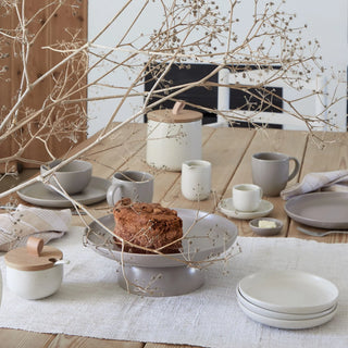 Costa Nova Pacifica bread and appetizer plate in salt color, 2201 dinnerware, featuring a ceramic design with a smooth, glazed finish.