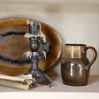 Poterie Oval Platter, Mocha