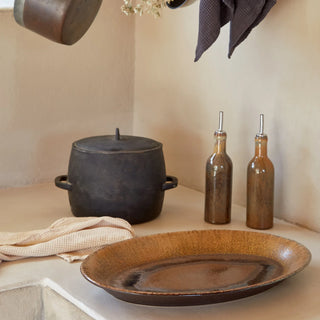 Poterie Oval Platter, Mocha