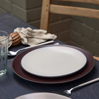 Stacked Costa Nova Stacked Organic salad and dessert plates with salt design, 2201 dinnerware, featuring a modern, organic pattern.