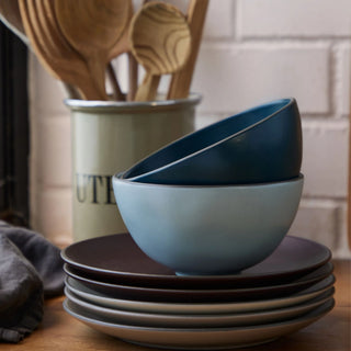 Costa Nova Stacked Organic Cereal and Soup Bowl from the 2201 Dinnerware collection, featuring a modern, organic design.