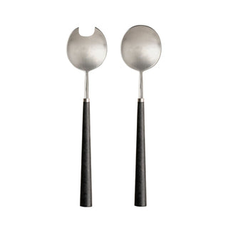 Pico Flatware Salad Serving Set/2, Black Cable