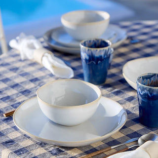 Costa Nova Brisa Salad/Dessert Plate in salt color, 2201 dinnerware, showcasing a stylish ceramic design for salads or desserts.