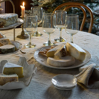Costa Nova Silvina appetizer plate in Fennel White, showcasing elegant 2201 dinnerware design with a smooth, glossy finish.