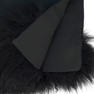 Mongolian Lamb Fur Runner: Black / 16"x72" - La Cuisine